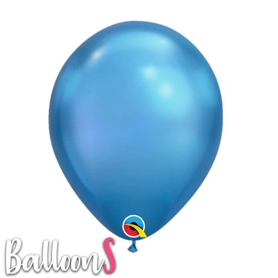 58272  11" Qualatex Chrome® Blue Latex Balloon