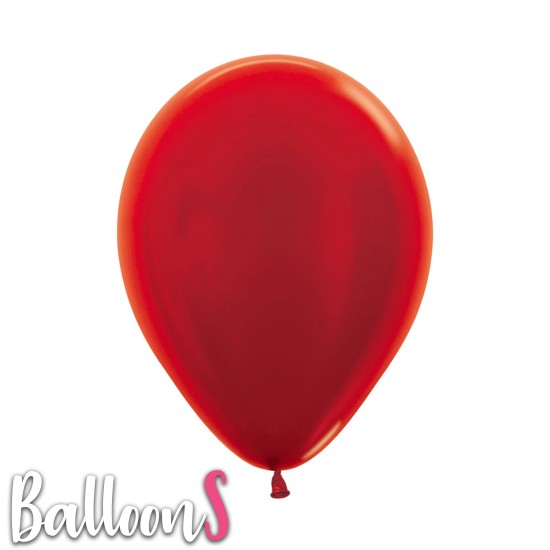 P06 12" Sempertex Pearl Satin Red Latex Balloon