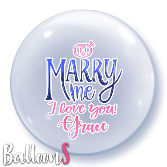 PM12 Propose Marry Bubble Balloon 12