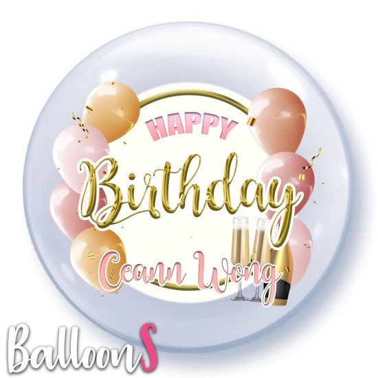 HB16 Birthday Bubble Balloon 16
