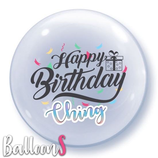 HB17 Birthday Bubble Balloon 17