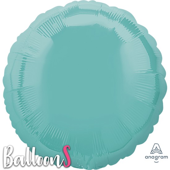 23006 18" Anagram Robin Egg Blue Foil Circle Balloon