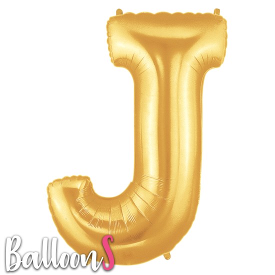 GL10   34" Gold Letter Balloon J