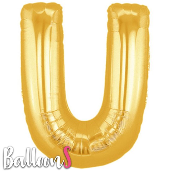 GL21   34" Gold Letter Balloon U
