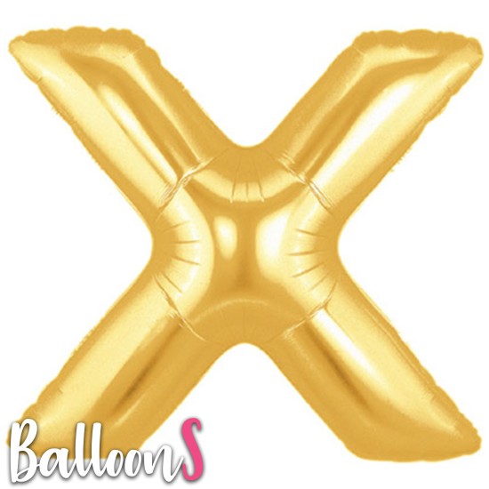 GL24   34" Gold Letter Balloon X