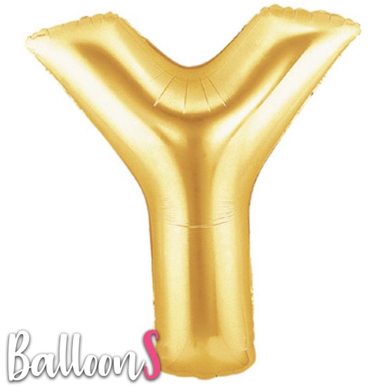 GL25   34" Gold Letter Balloon Y