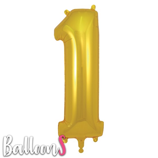 GN01   34" Gold Number Balloon 1