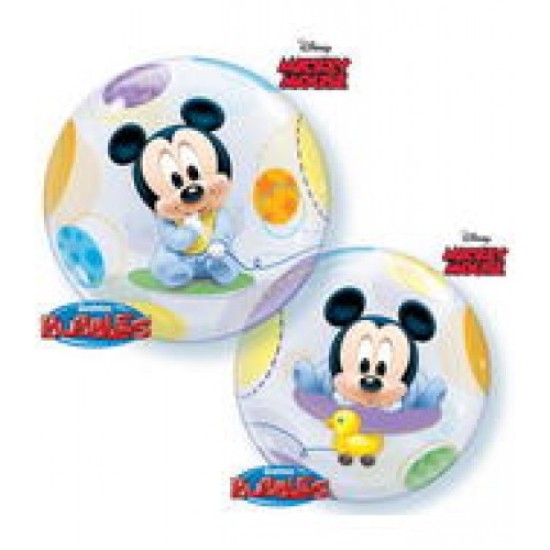 16432 - 22" Mickey Mouse Birthday Bubble Balloons