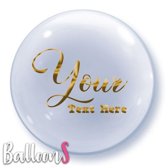 SC03 Gold Font Bubble Balloon