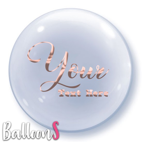 SC05 Rose Gold Font Bubble Balloon