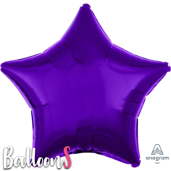 30597 18" Anagram Purple Foil Star Balloon